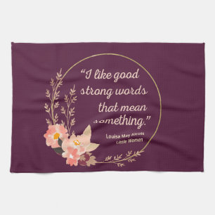 Linge De Cuisine Citation de Little Women IV - Style mignon