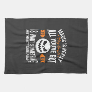 Linge De Cuisine Citation de magie d'Halloween Design de visage de