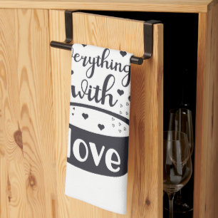 Linge De Cuisine Citation de saison Tout avec amour