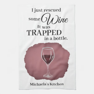 Linge De Cuisine Citation de vin drôle Humour mignonne