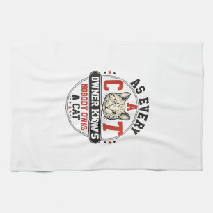 Linge De Cuisine Citation drôle de propriétaire de chat Design de g