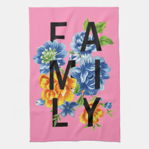 Linge De Cuisine Citation Floral Family