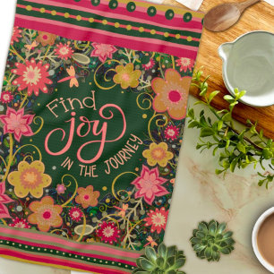 Linge De Cuisine Citation Floral Joy Pretty Strity Dragonfly