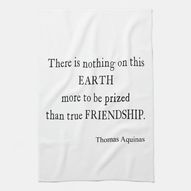Linge De Cuisine Citation inspirée d'amitié vintage d'Aquinas (Vertical)