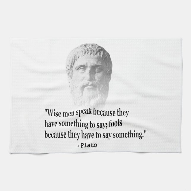 Linge De Cuisine Citation Par Platon (Horizontal)