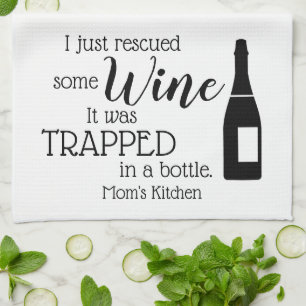 Linge De Cuisine Citation personnalisée de maman amateur de vin drô