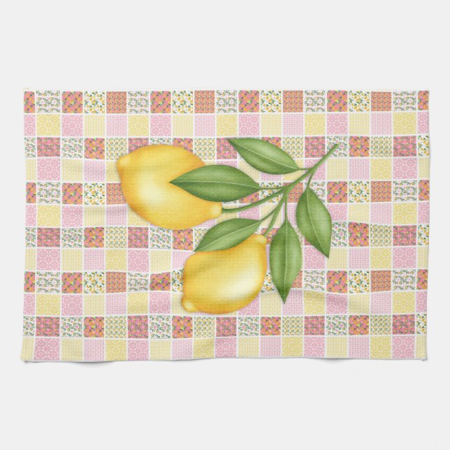 Linge De Cuisine Citron Patchwork (Horizontal)