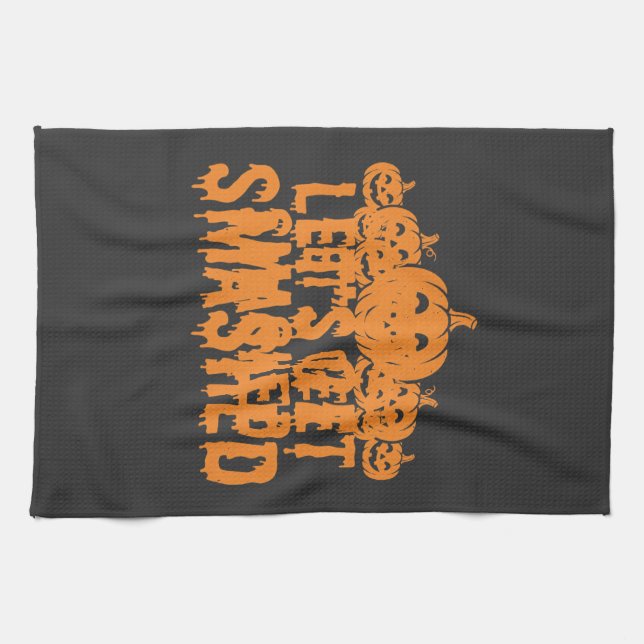 Linge De Cuisine Citrouille Halloween Déchaînons-Nous (Horizontal)