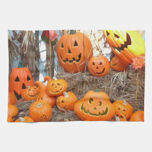 Linge De Cuisine Citrouille halloween Jack-o'-lantern orange citrou