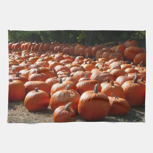 Linge De Cuisine Citrouille Patch Automne Harvest Photographie (Horizontal)