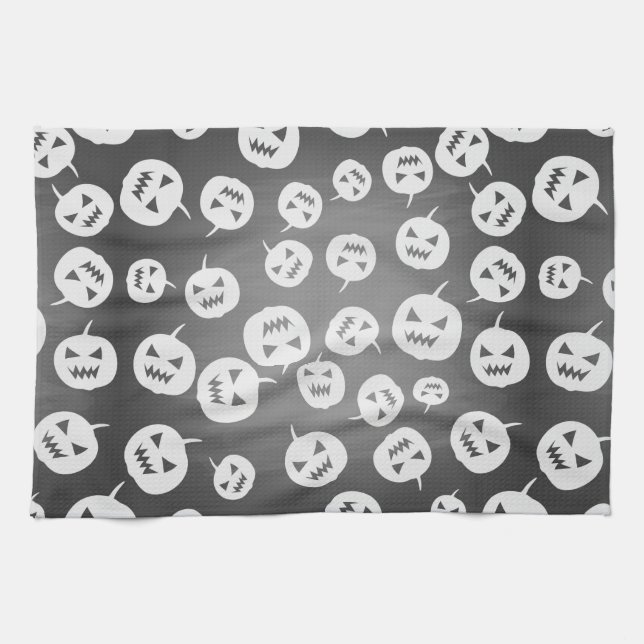 Linge De Cuisine Citrouilles d'Halloween (Horizontal)