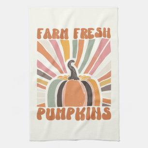 Linge De Cuisine Citrouilles frais de la ferme rétro