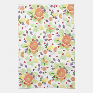 Linge De Cuisine Citrus de fruits Mélange de pamplemousse Citron or