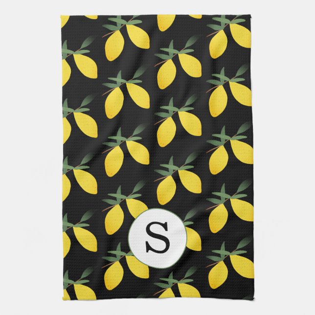 Linge De Cuisine Citrus Monogram Lemon (Vertical)