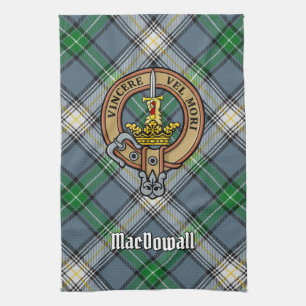 Linge De Cuisine Clan MacDowall Crest sur Tartan
