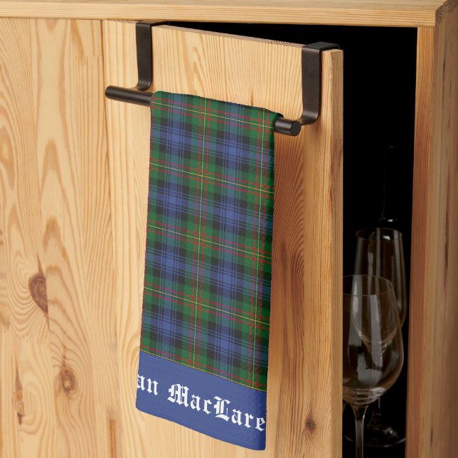 Linge De Cuisine Clan MacLaren Tartan Plaid personnalisable (Pliage en tiers)