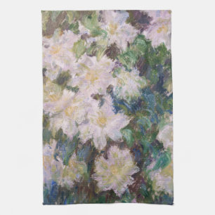Linge De Cuisine Claude Monet - Clematis blanc