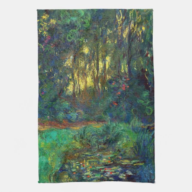 Linge De Cuisine Claude Monet - Coin d'un étang avec des Nénuphars (Vertical)