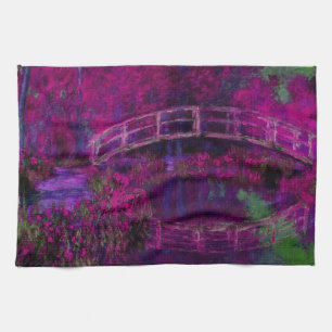 Linge De Cuisine Claude Monet Le Pont Japonais violet