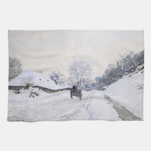 Linge De Cuisine Claude Monet - Panier sur la route des neiges à Ho