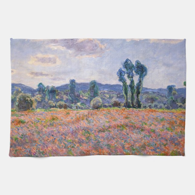 Linge De Cuisine Claude Monet - Poppy Field 1890 (Giverny) (Horizontal)