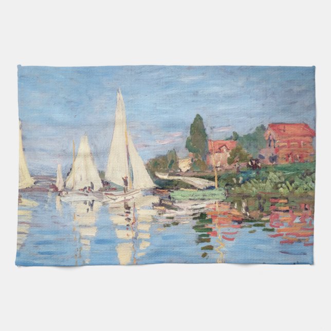 Linge De Cuisine Claude Monet - Regattas à Argenteuil (Horizontal)