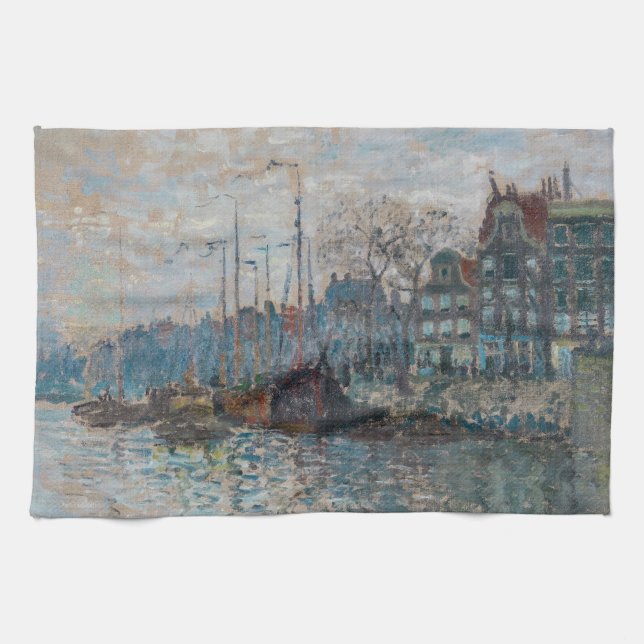 Linge De Cuisine Claude Monet - Vue d'Amsterdam (Horizontal)