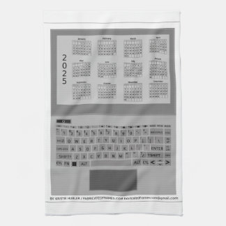 Linge De Cuisine Clavier d'ordinateur portable argenté Calendrier 2