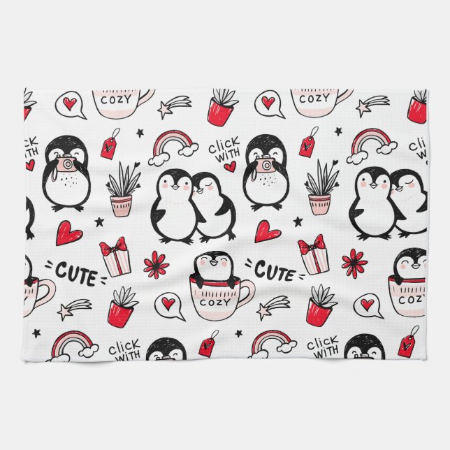 Linge De Cuisine Cliquez avec amour (Horizontal)