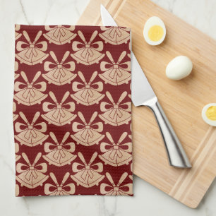 Linge De Cuisine Cloches de Parties scintillant en or glam sur Noël