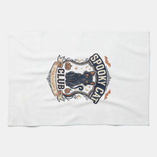 Linge De Cuisine Club de chat effrayant Chat Halloween Chat effraya