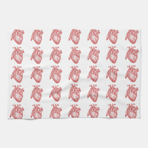 Linge De Cuisine Coeur Anatomique Rouge