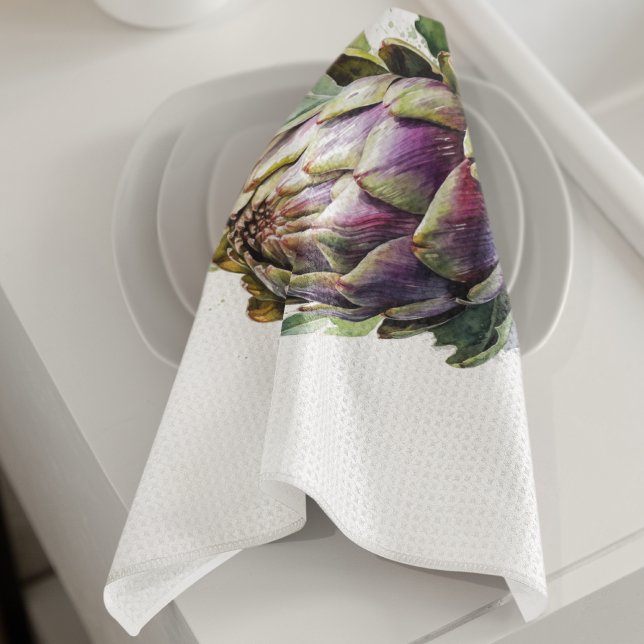 Linge De Cuisine Coeur du jardin : Artichoke en aquarelle (Créateur téléchargé)
