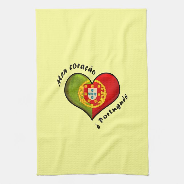 Linge De Cuisine Coeur portugais (Vertical)