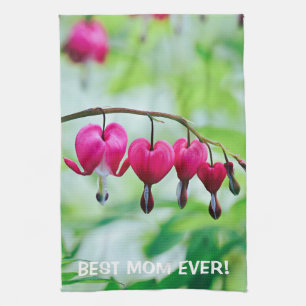 Linge De Cuisine Coeur rose Bleeding Fleur Élégant Plutôt