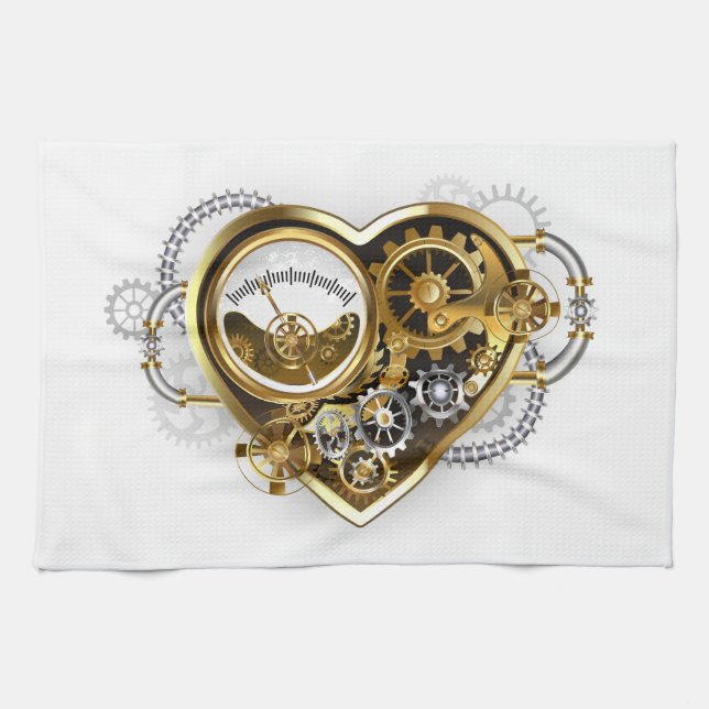 Linge De Cuisine Coeur vapeur avec un manomètre (Horizontal)