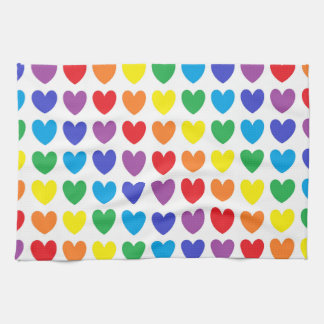 Linge De Cuisine Coeurs arc-en-ciel