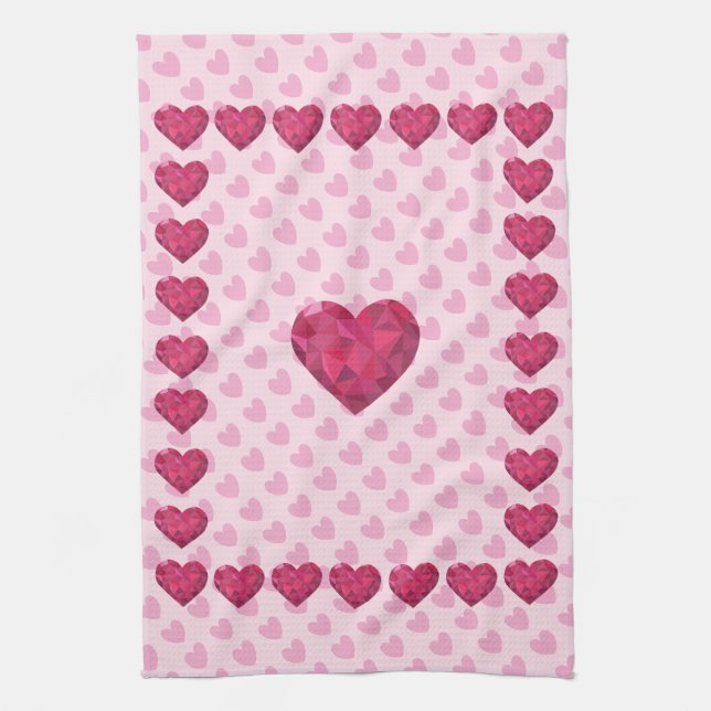 Linge De Cuisine Coeurs d'amour Décor de Saint Valentin (Vertical)