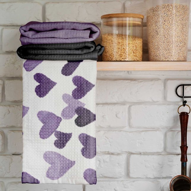 Linge De Cuisine Coeurs d'aquarelle de la Saint-Valentin - ultra vi (Créateur téléchargé)