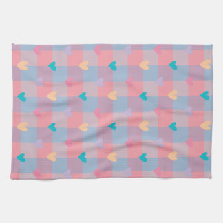 Linge De Cuisine Cœurs pastel à motif à damier – Joli sans couture