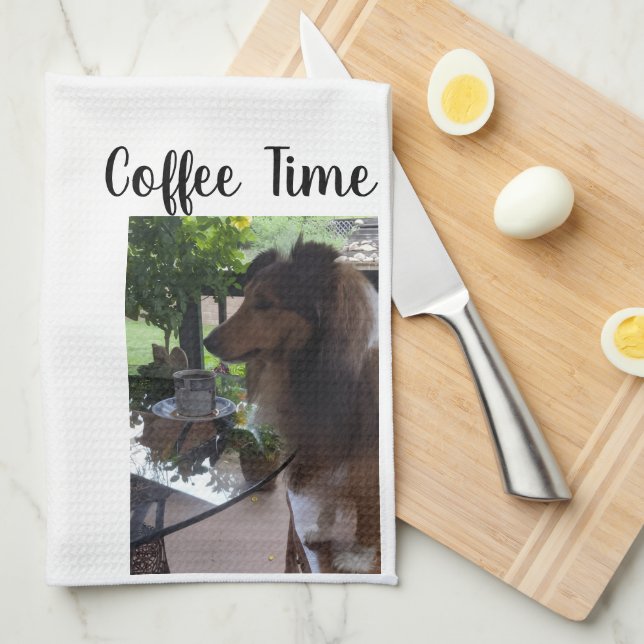Linge De Cuisine Coffee Time with a Cute Sheltie! (Quart Plié)