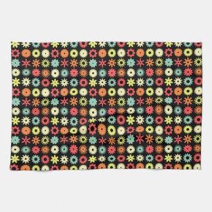 Linge De Cuisine Cogs - Couleurs 04 - sur Noir
