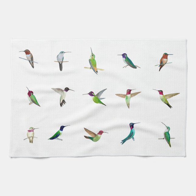 Linge De Cuisine Colibri de Californie (Horizontal)