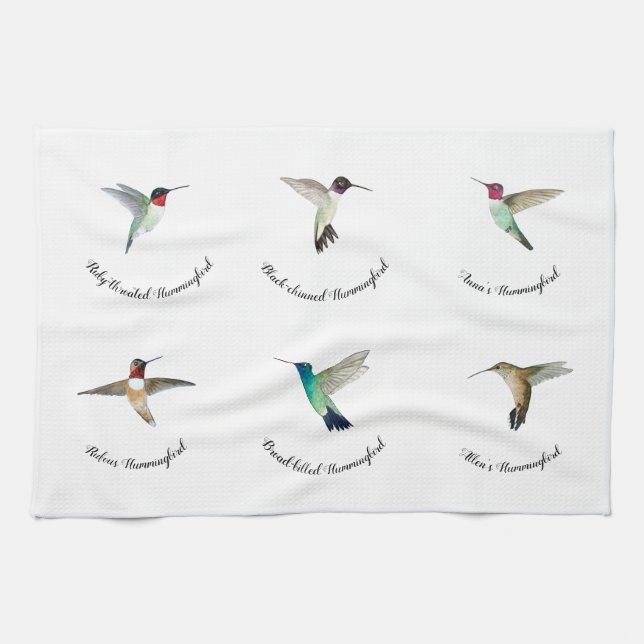Linge De Cuisine Colibri nord-américain (Horizontal)