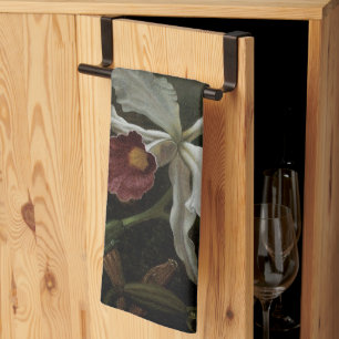 Linge De Cuisine Colibris et Orchidée blanche de Martin J. Heade