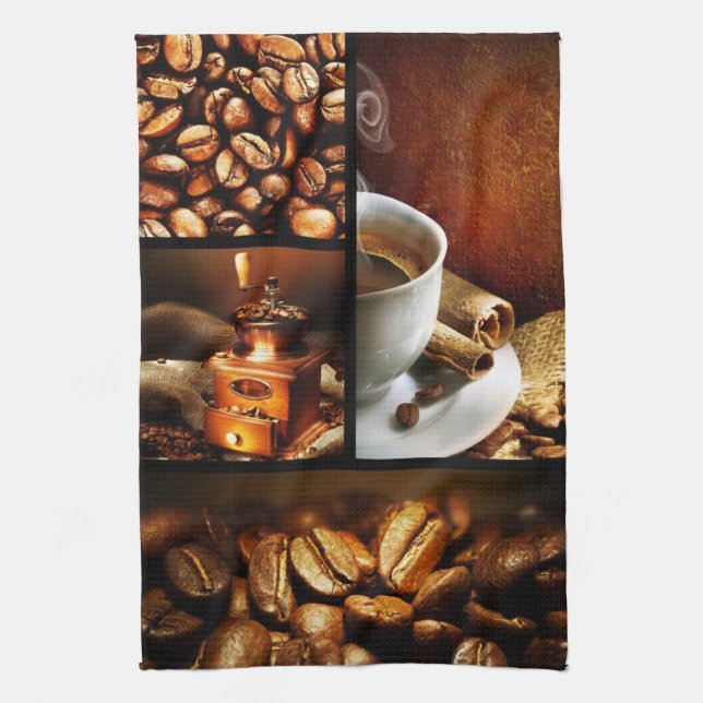 Linge De Cuisine Collage 2 de café (Vertical)
