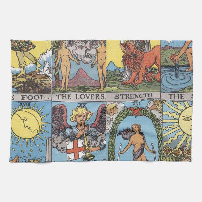 Linge De Cuisine Collage de carte de tarot (Horizontal)