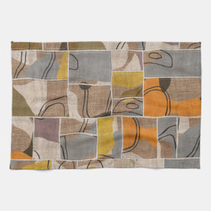 Linge De Cuisine Collage de patchwork, motif de mixage de courtepoi