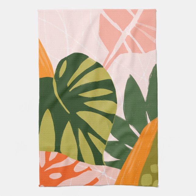 Linge De Cuisine Collage Jungle I (Vertical)