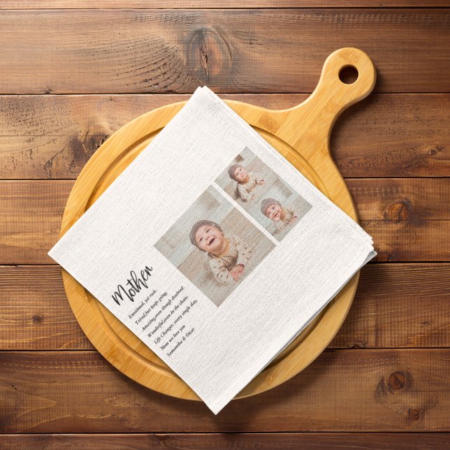 Linge De Cuisine Collage Photo & Meilleure Mère Citation Beau Cadea (Créateur téléchargé)